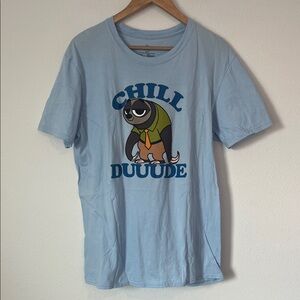 DISNEY Zootopia Sloth Blue Short Sleeve Graphic T-Shirt